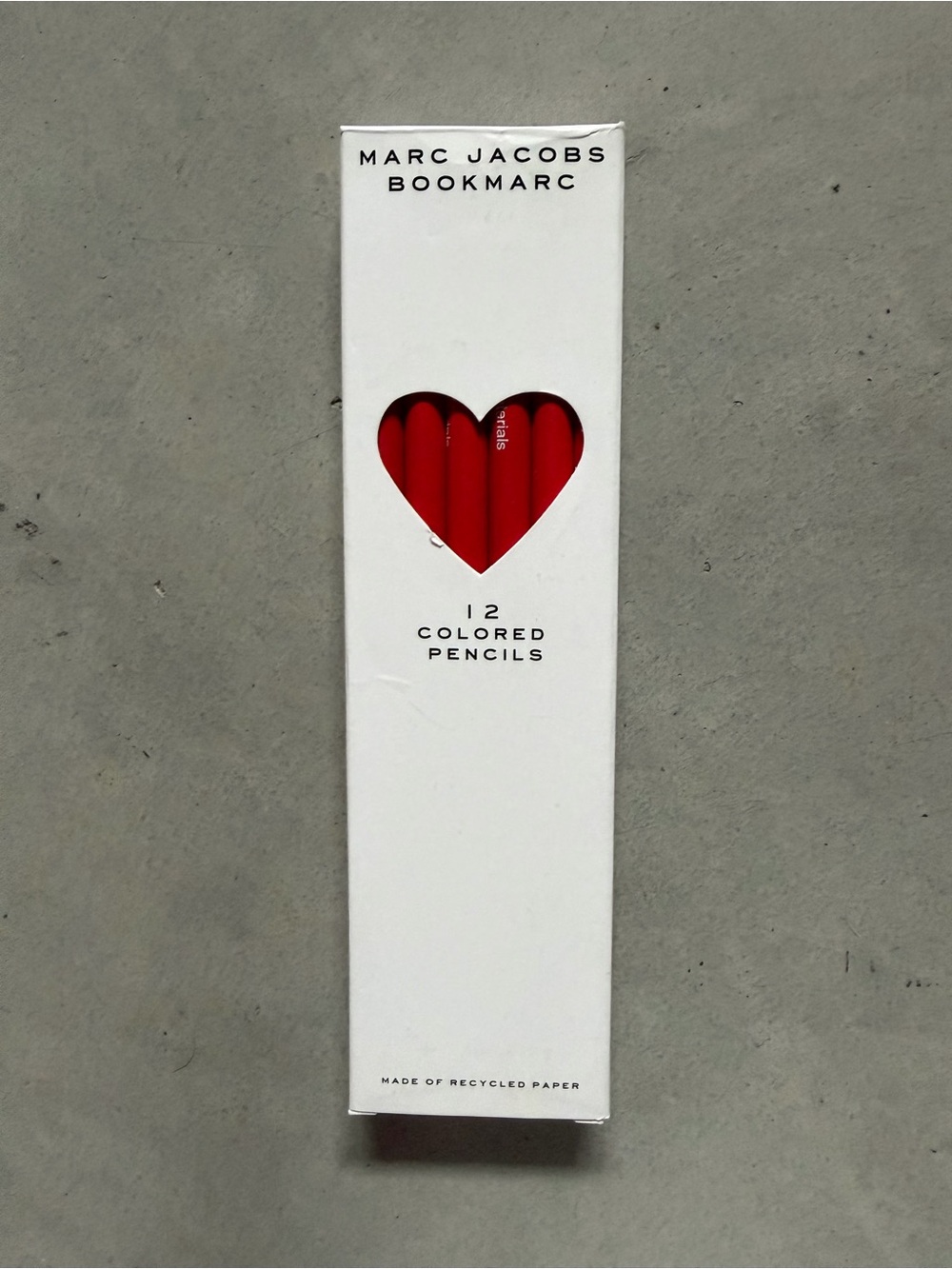 Marc Jacobs BOOKMARC Red Heart Window Colored Pencils - 12 Pack